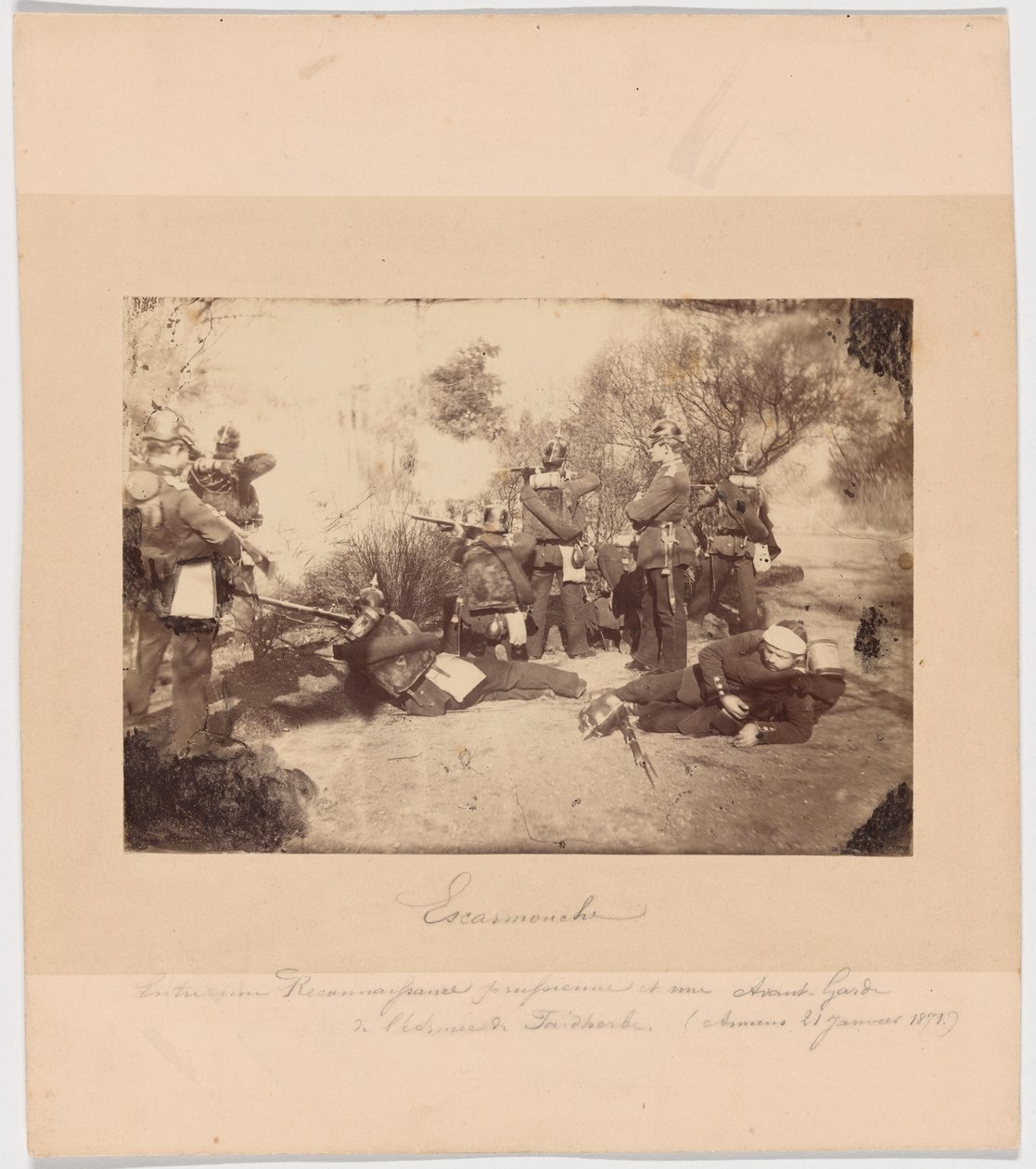 Schermutseling tussen een Pruisische verkenningseenheid en vooruitgeschoven troepen van het leger van Faidherbe (Amiens, 21 januari 1871). door Unknown