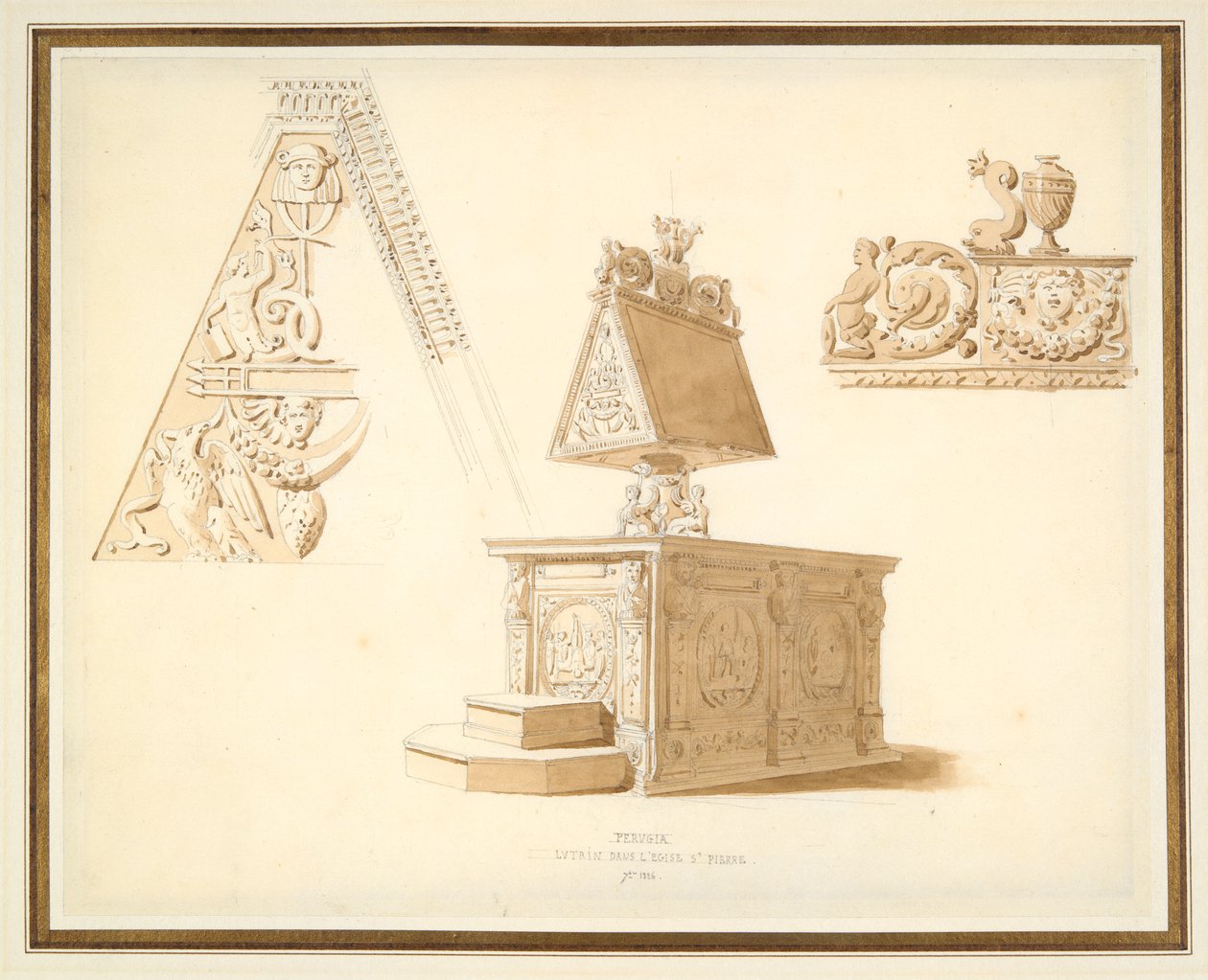 Studies van een Lessenaars in Perugia door Unknown