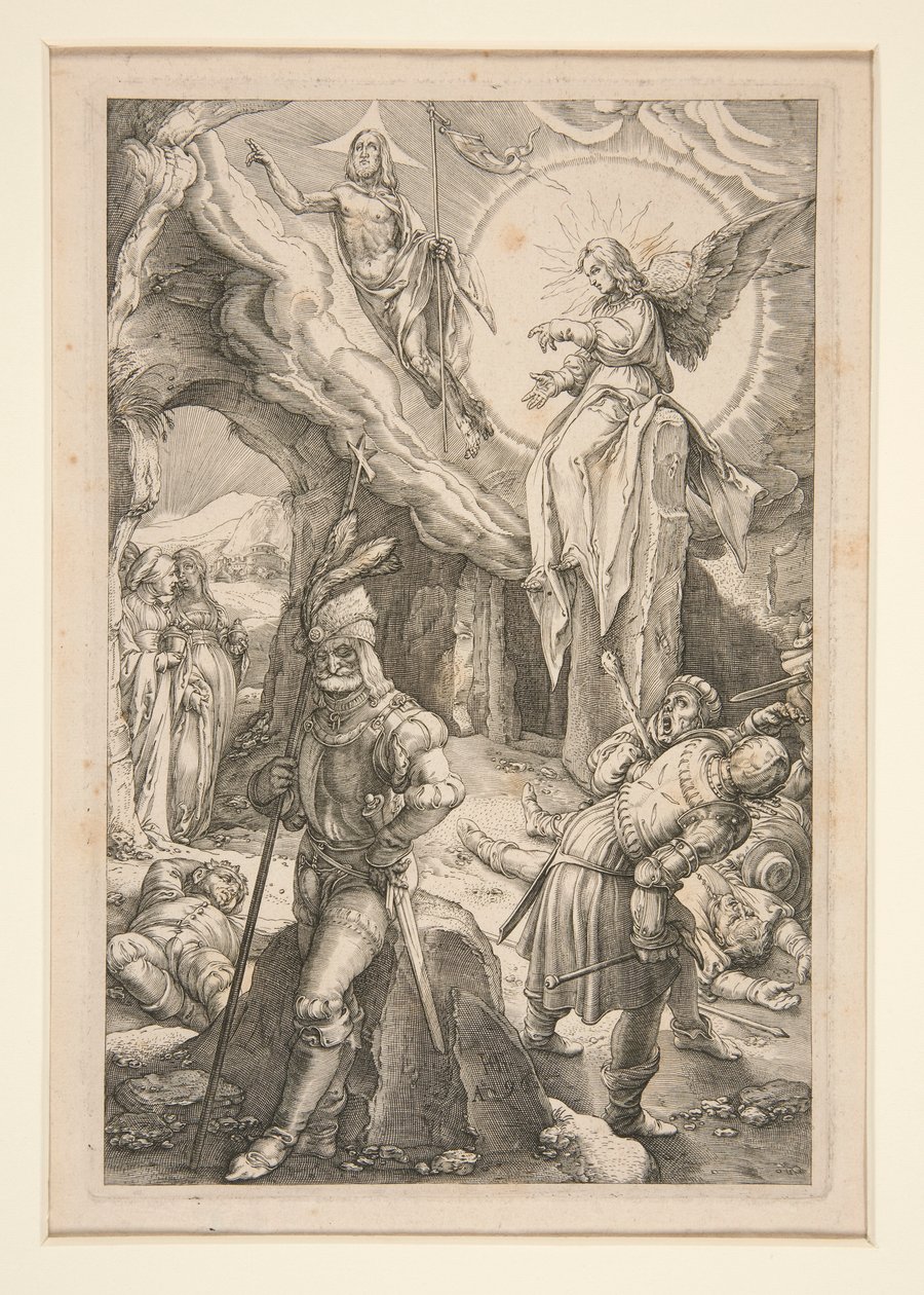 De opstanding, #12 uit de serie van 12 - De passie van Christus door Unknown