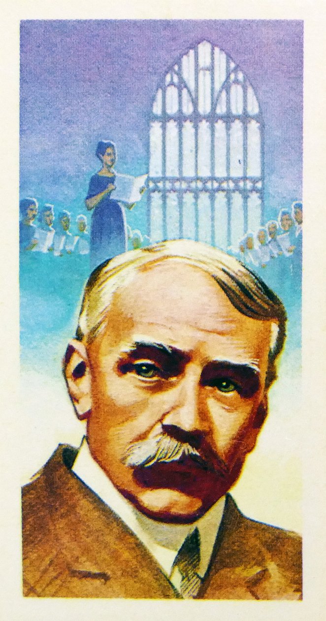 1969 Brooke Bond verzamelaars theekaart : Sir Edward Elgar (print) door Unknown artist