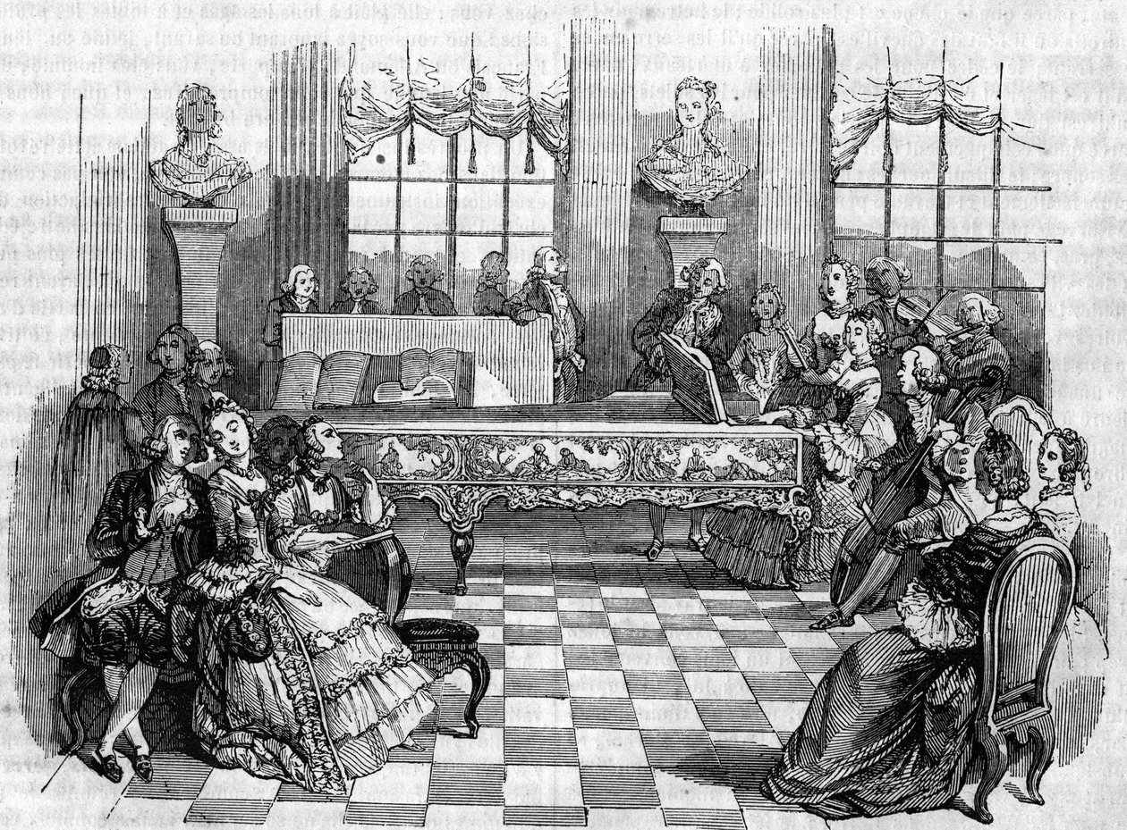 Een concert in de 18e eeuw door Unknown artist