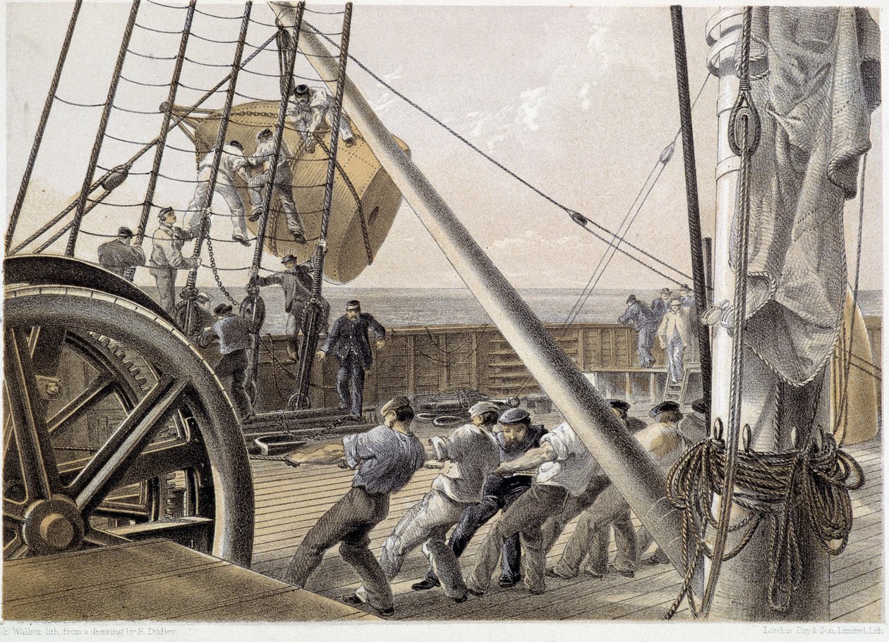 Een grote stipboei werd getekend op 2 aug. 1858 - in 