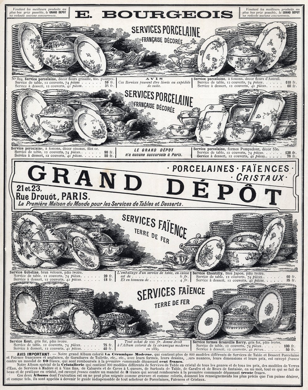 Advertentie uit 1889 voor 