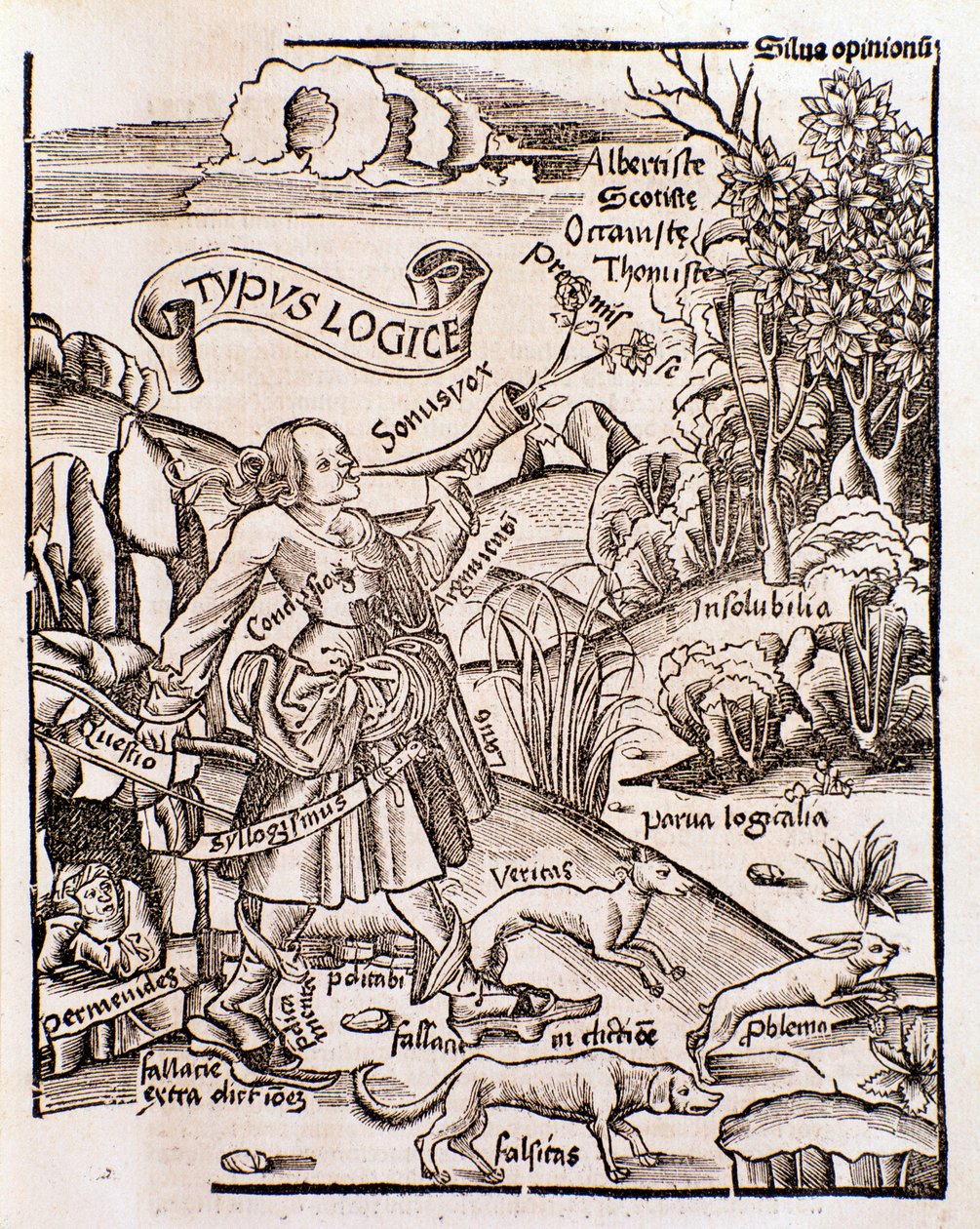 Allegorie van logica uit Margarita philosophica door Gregor Reisch (1508) door Unknown artist