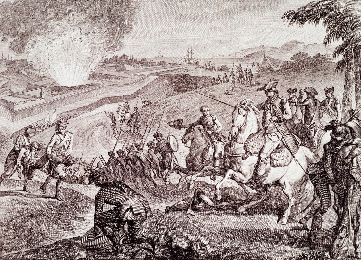 Amerikaanse Onafhankelijkheidsoorlog: Beleg van Pensacola en overwinning van het Spaanse leger door Unknown artist