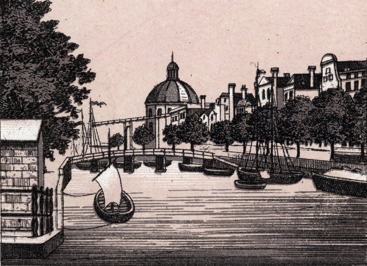 Amsterdam, Nederland: uitzicht op de Singelgracht. in 