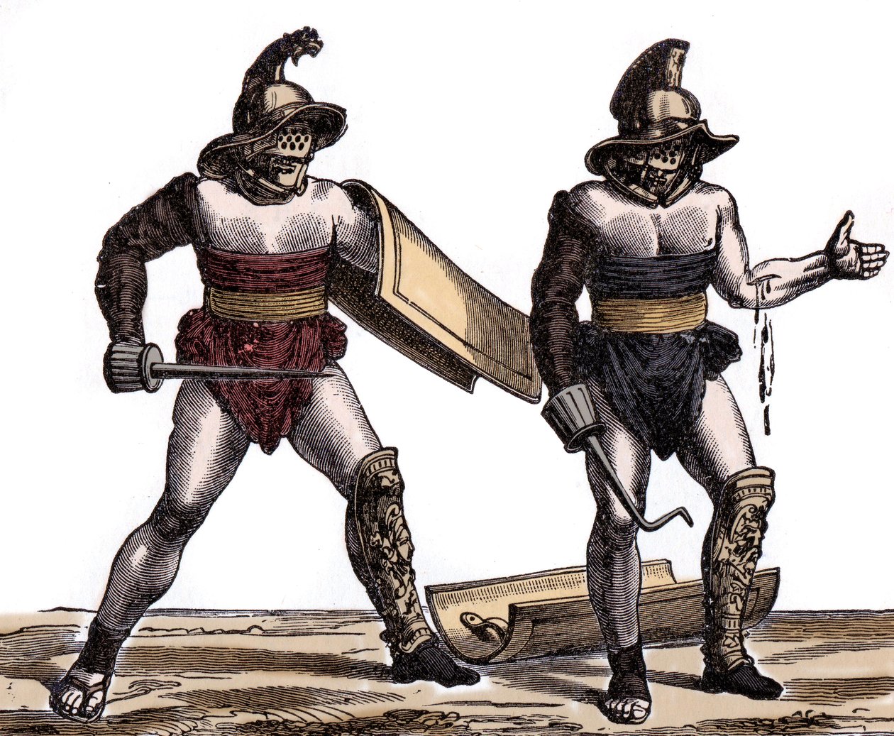 Oud Rome: De Romeinse gladiator - Romeinse Oudheid: de gladiator door Unknown artist