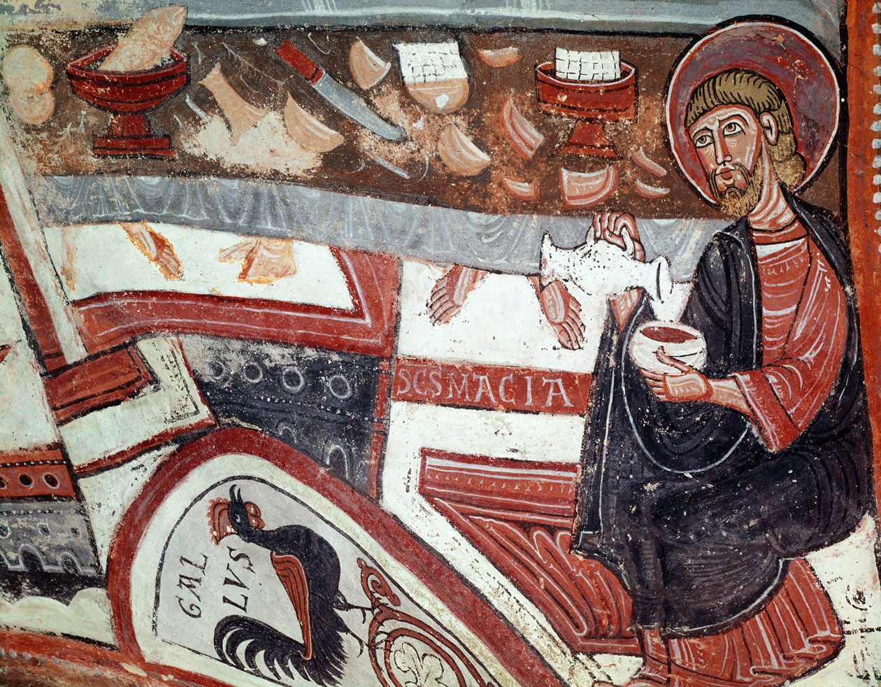 Apostel die wijn schenkt (detail) door Unknown artist