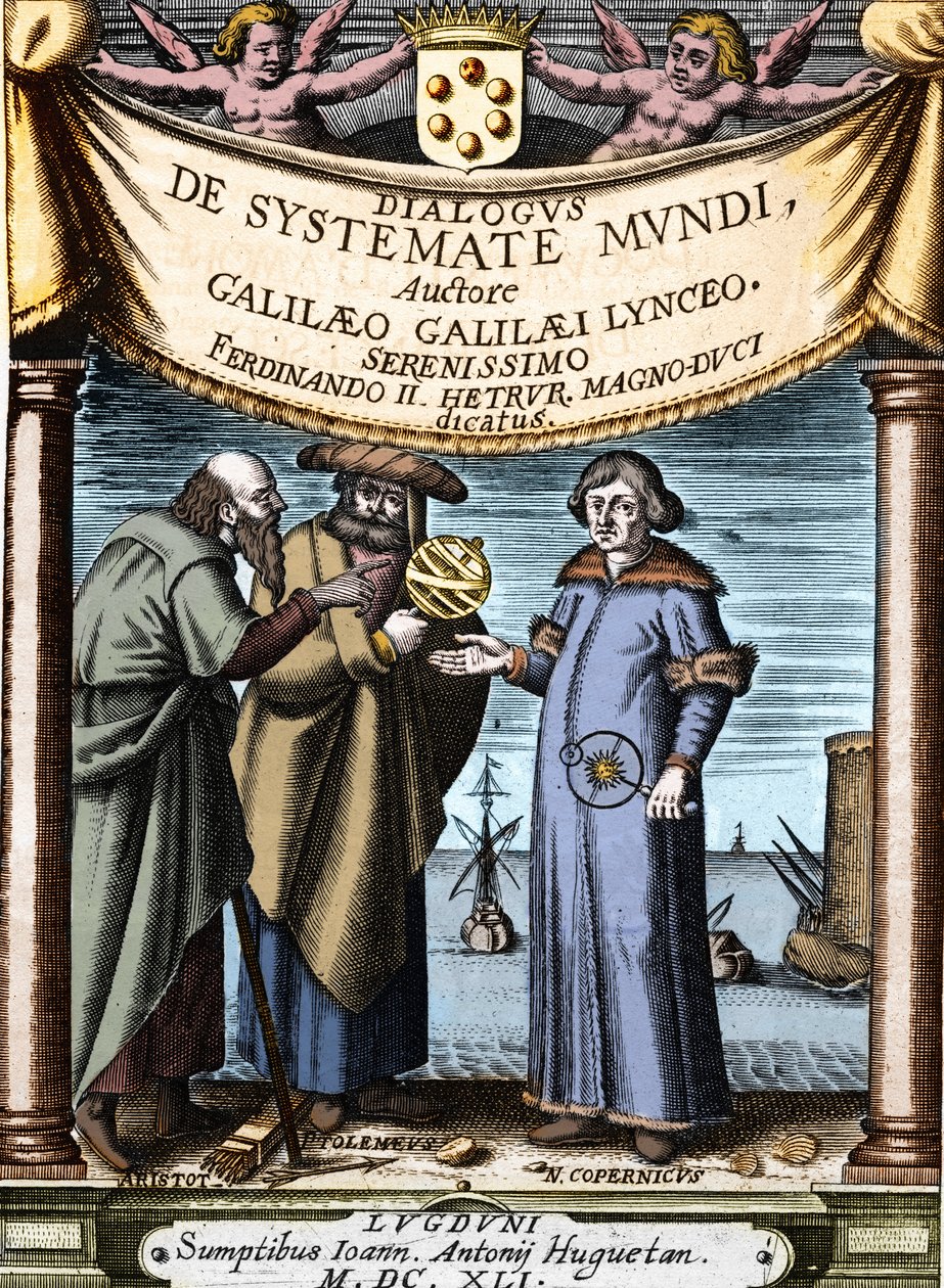 Aristoteles, Ptolemaeus en Nicolaus Copernicus (Nicolaus Copernicus) door Unknown artist