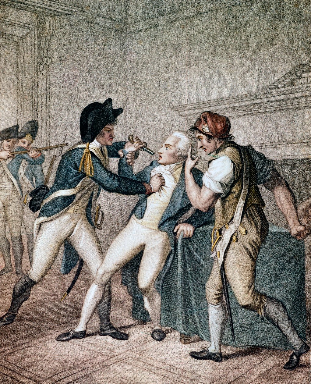Arrestatie van Maximilien Robespierre, op 27/07/1794 door Unknown artist