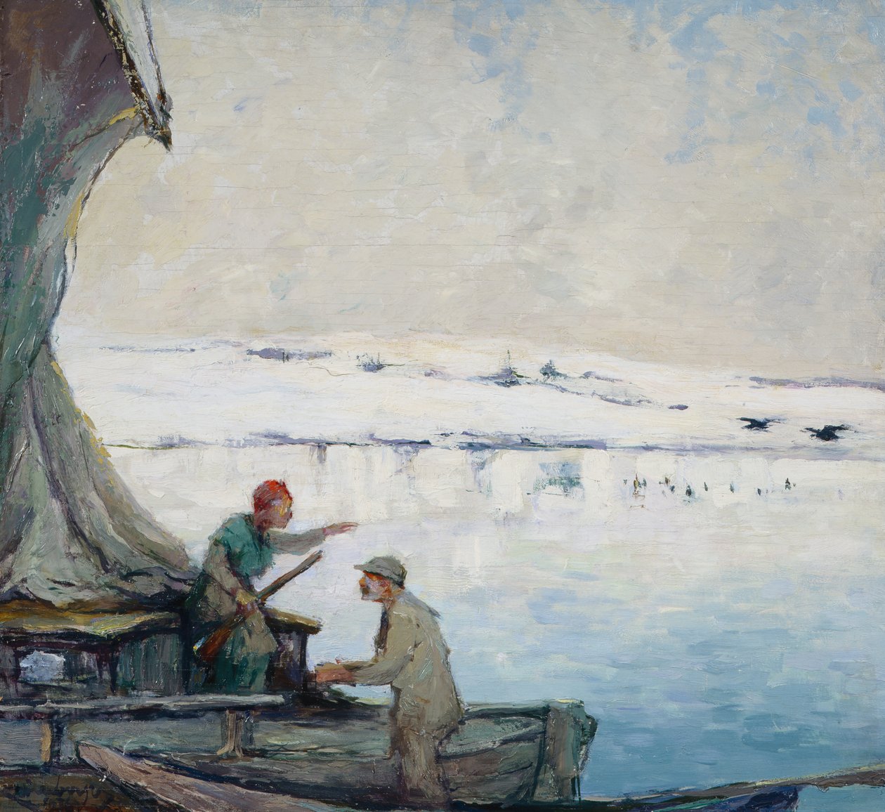 Alken aan de fjord door Unknown Artist