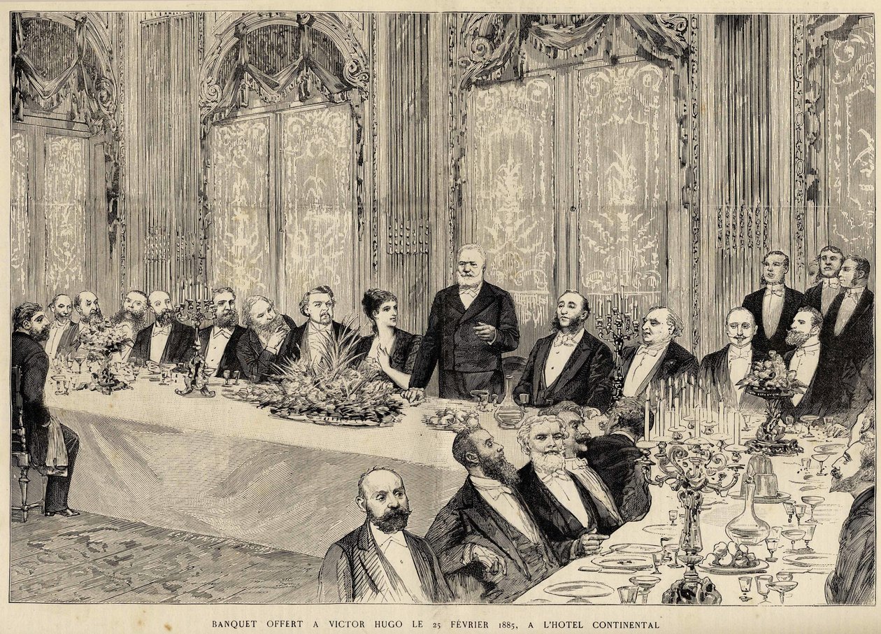 Banket aangeboden aan Victor Hugo op 25 februari door Unknown artist
