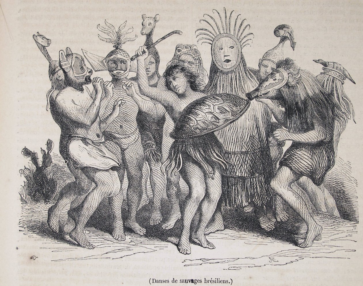 Braziliaanse inboorlingen dansen door Unknown artist