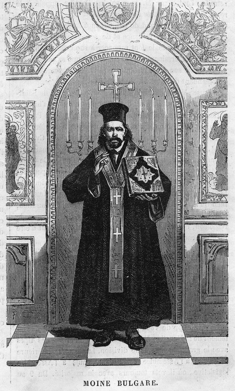 Bulgaarse monnik in 1869 door Unknown artist