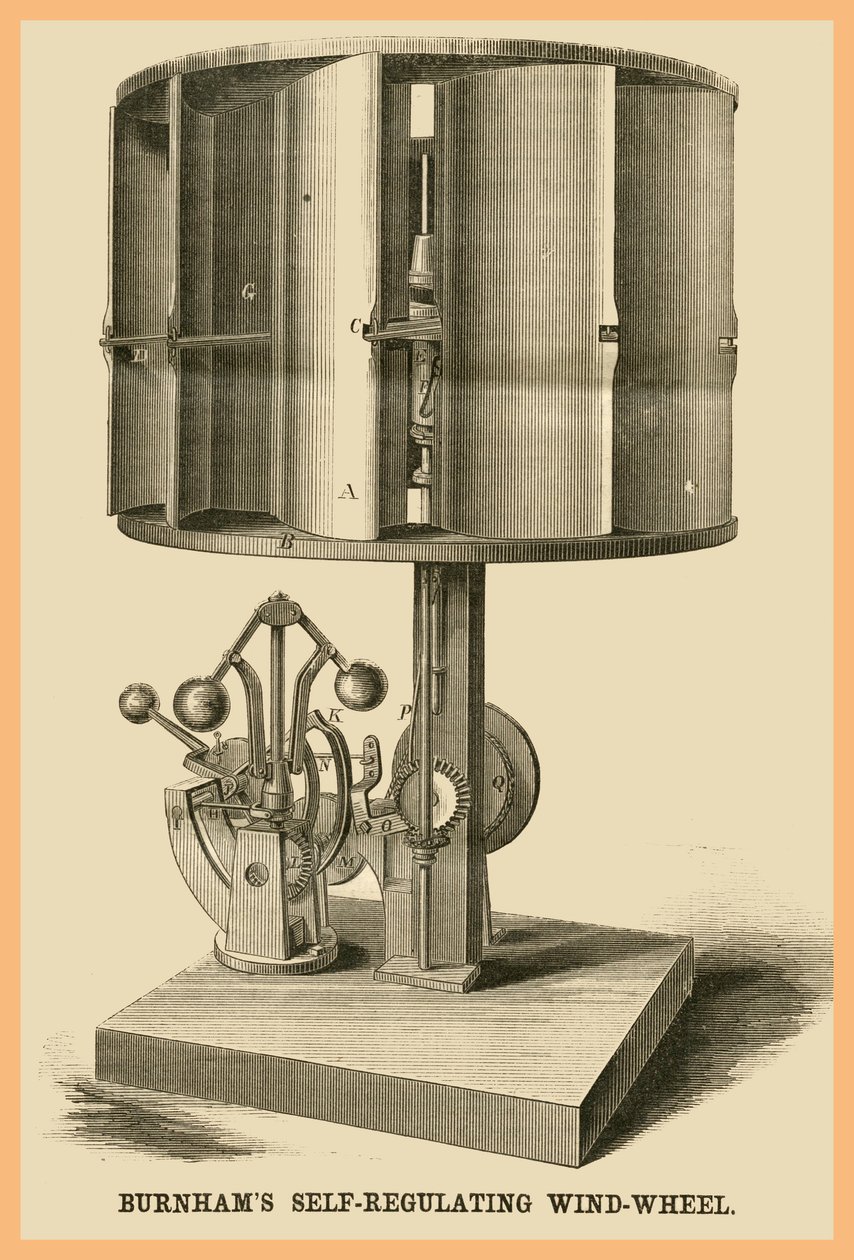 Burnhams Zelfregulerende Wind-Wiel door Unknown Artist