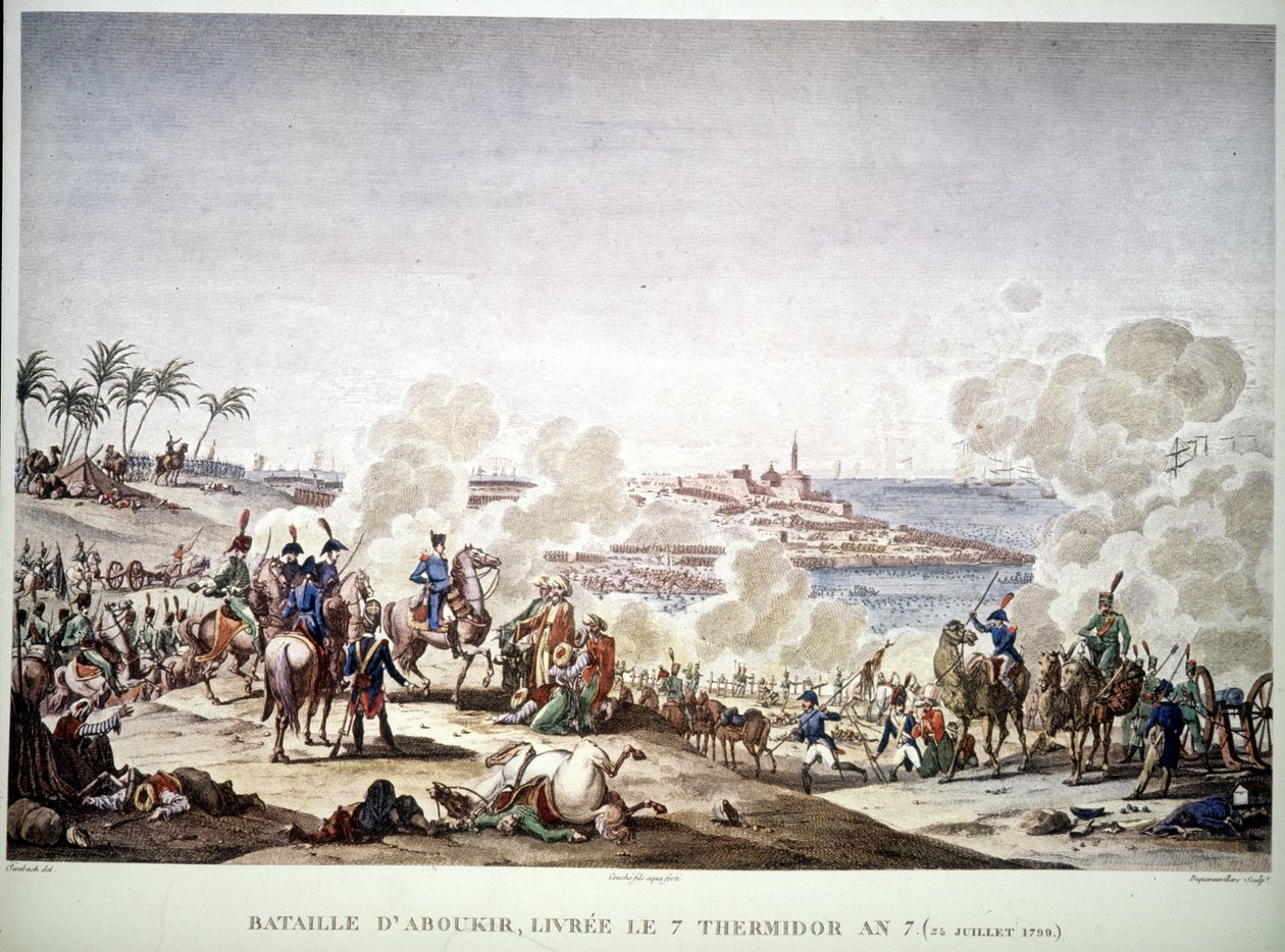 Campagne (Expeditie) van Egypte (1798-1801), Napoleon in Egypte: Slag bij Aboukir, 25 juli door Unknown artist