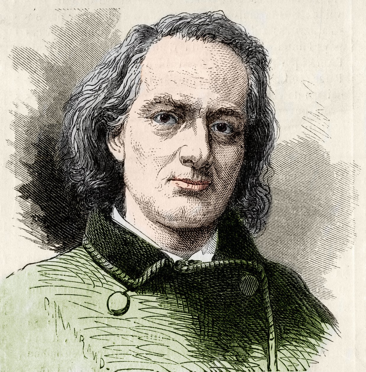 Charles Baudelaire, Franse schrijver naar een foto van Carjat. door Unknown artist