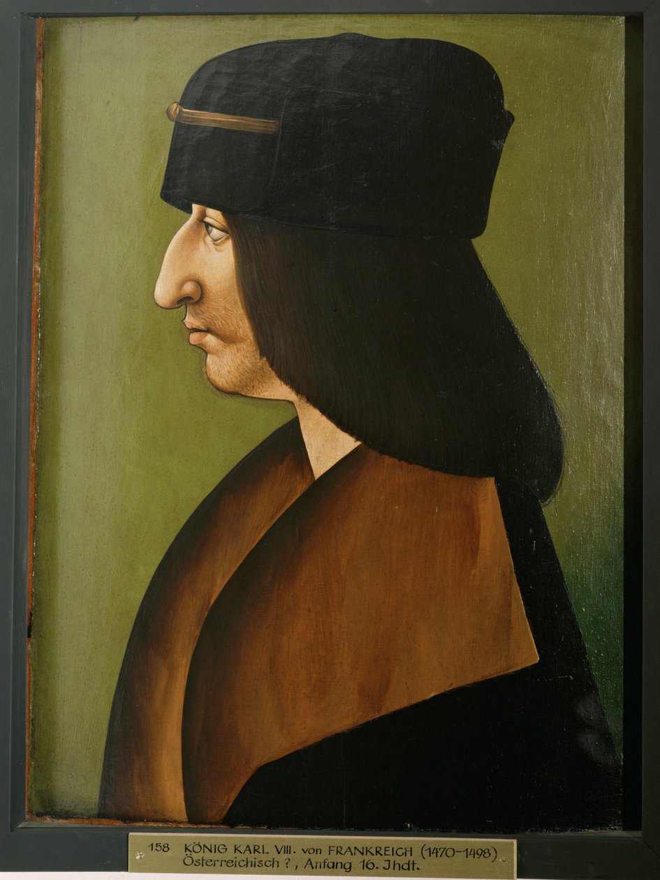 Karel VIII van Frankrijk (schilderij op hout) door Unknown Artist