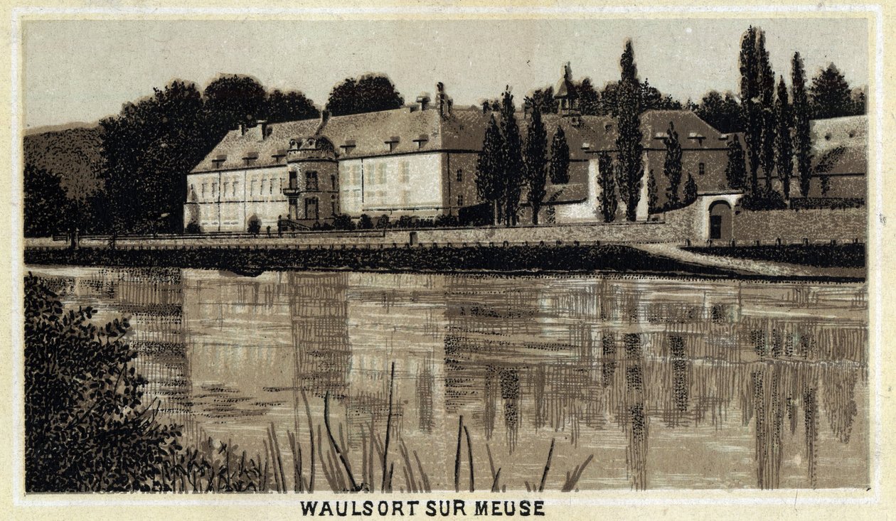 Château de Waulsort sur Meuse, Waalse Regio, België. door Unknown artist