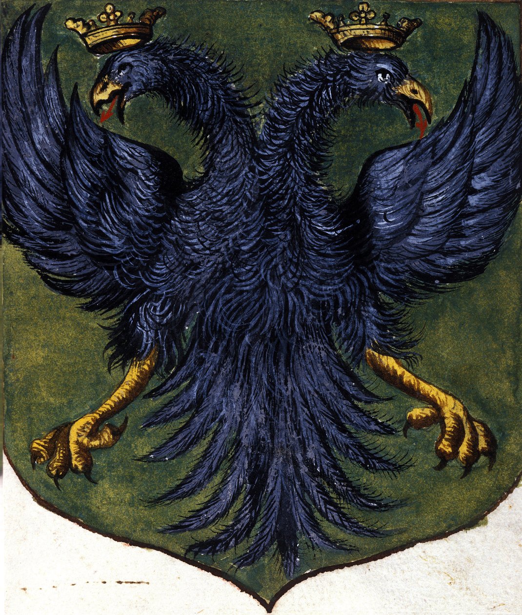 Wapen van Rusland versiert met de adelaar met twee hoofden. 19e eeuw door Unknown artist