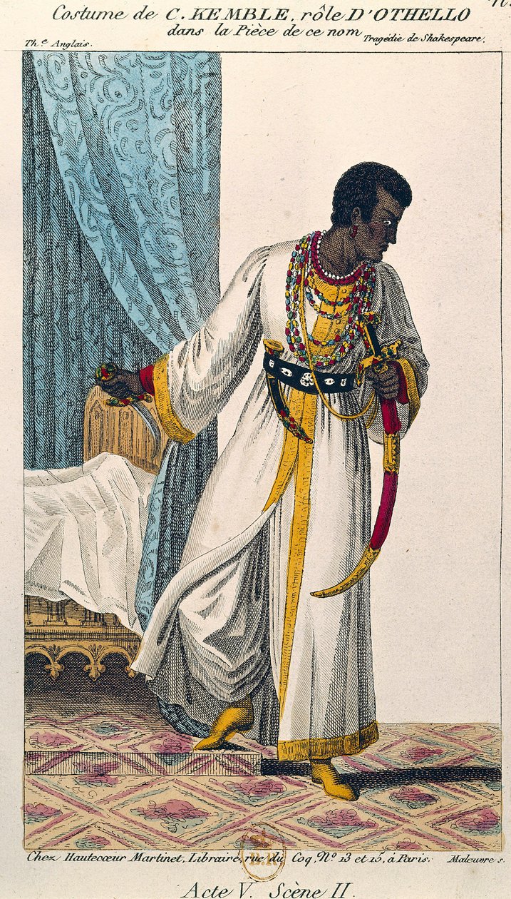 Kostuum van komiek Charles Kemble in de rol van Othello door Unknown artist