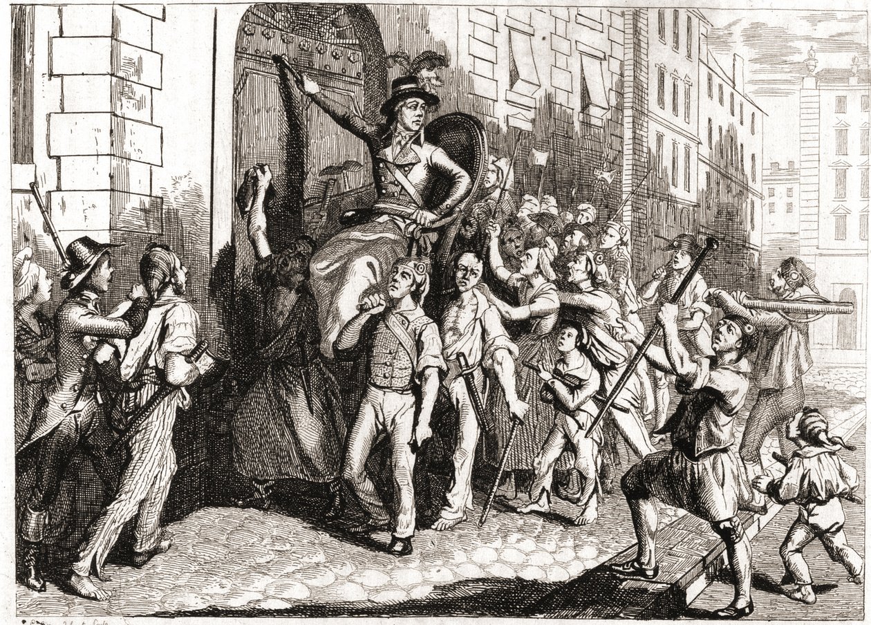 Vernietiging van de gebouwen van Lyon tijdens de Franse Revolutie door Unknown artist