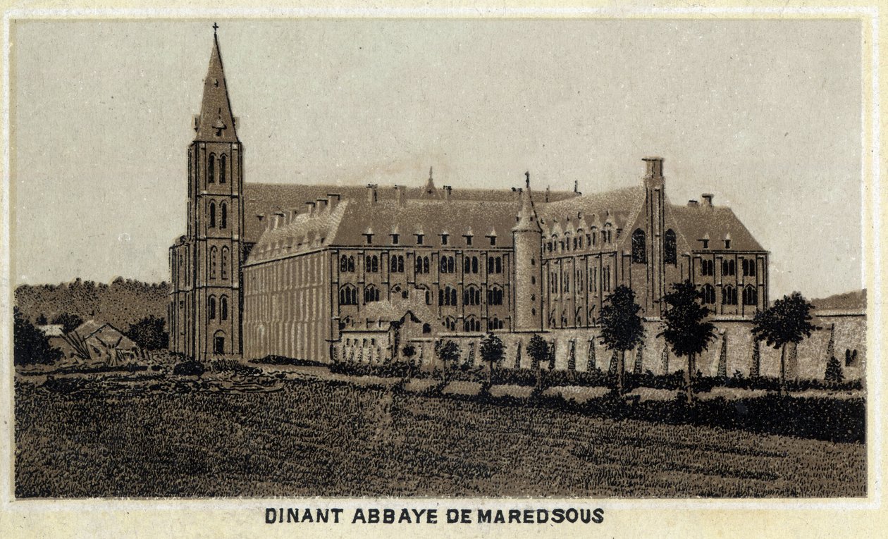 Dinant, Abdij van Maredsous, Wallonië, België. door Unknown artist