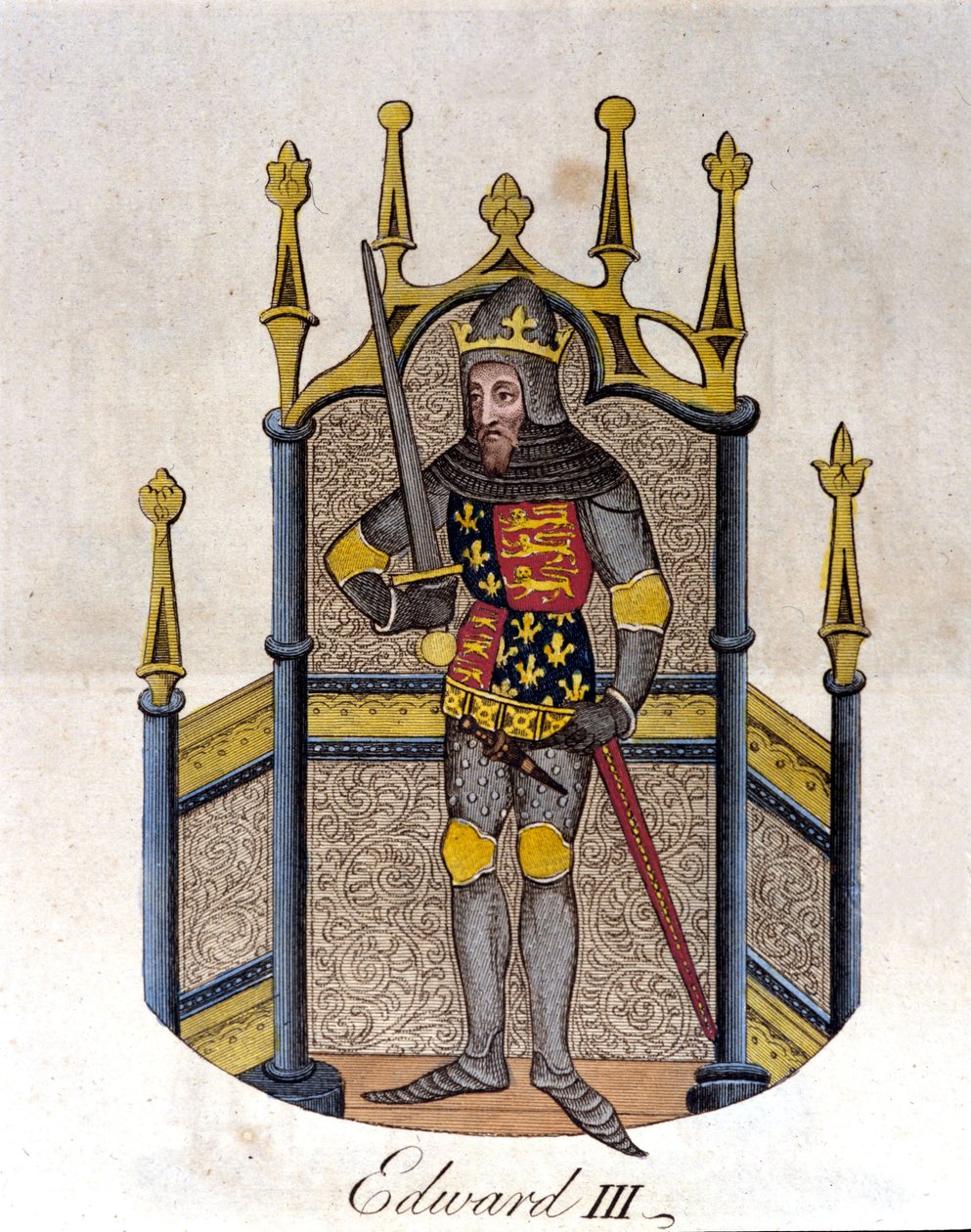 Edward III Koning van Engeland (1312-1377) door Unknown artist