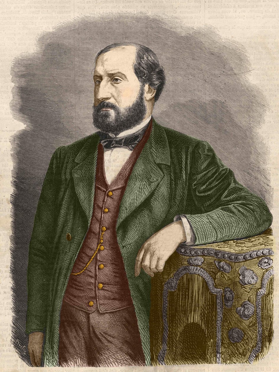 Emile Augier, Franse toneelschrijver (1820 - 1889) door Unknown artist