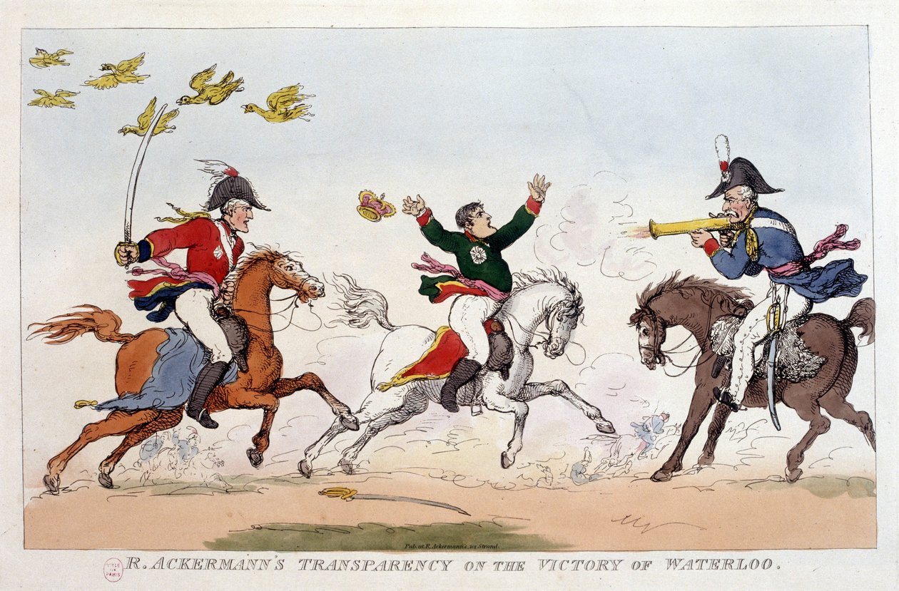 Engelse cartoon over Napoleon I - in Napoleon I, karikaturen, dummy collectie. 1814 - 1815. B.H.V.P. door Unknown artist