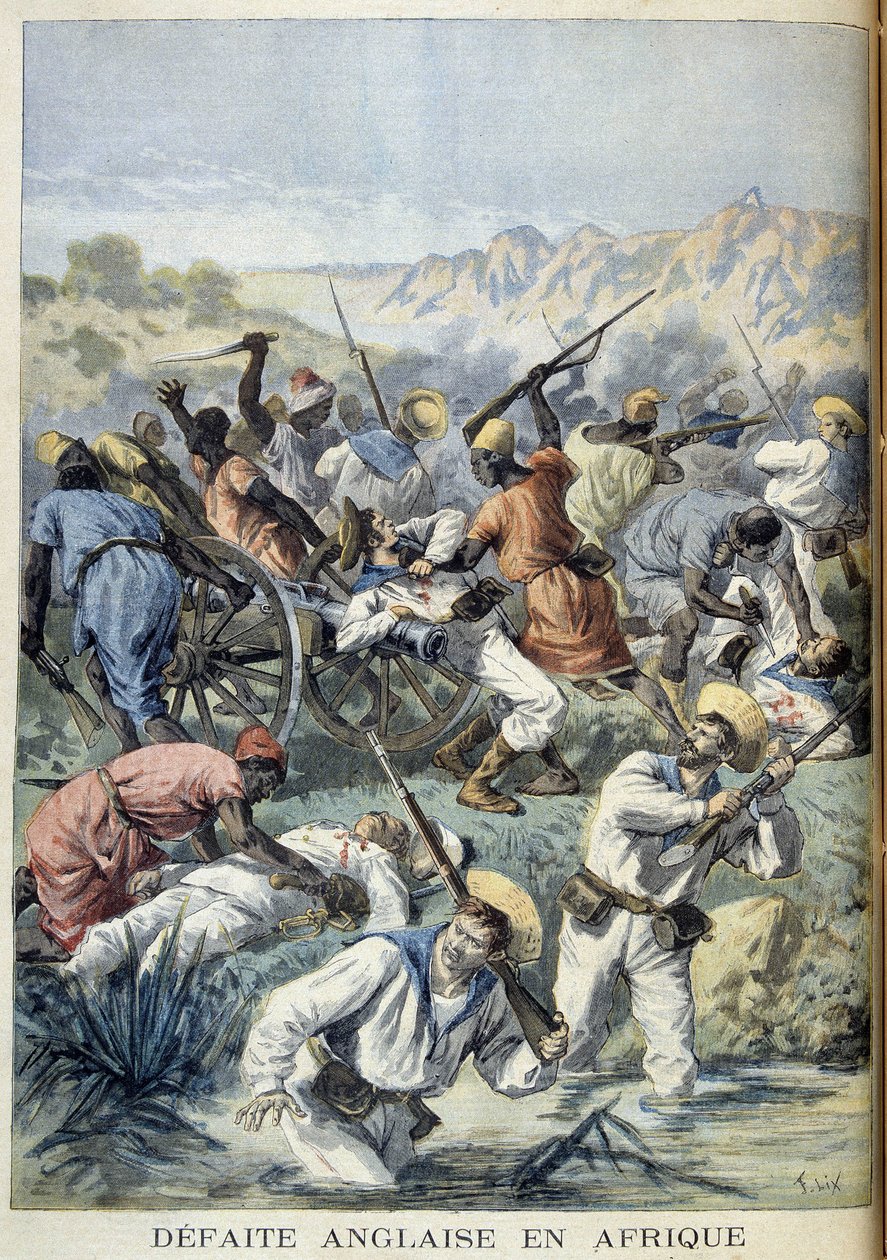 Engelse nederlaag in Afrika - in "Le Petity Journal" van 05/03/1894 door Unknown artist