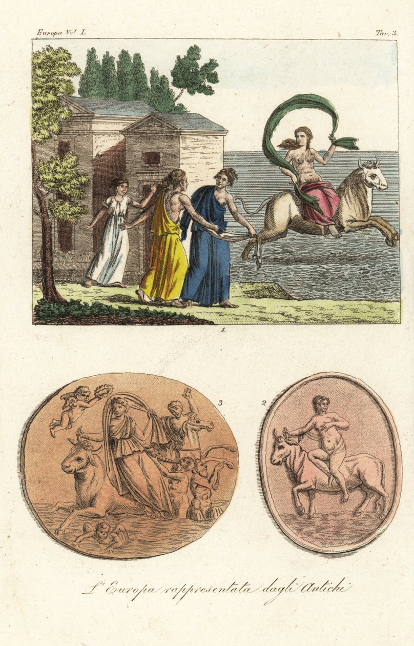 Europa zoals afgebeeld door de ouden door Unknown artist