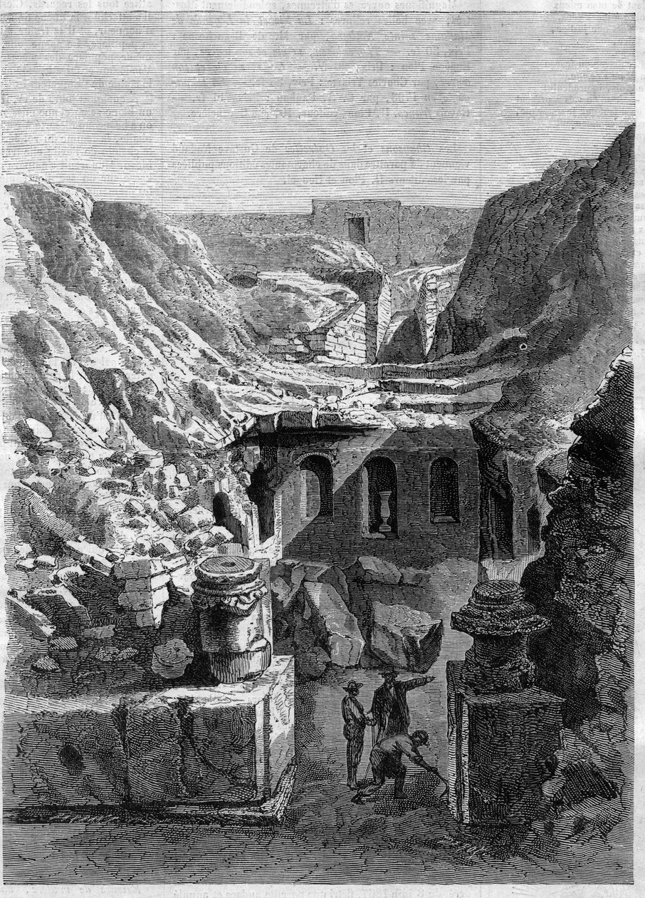 Opgravingen gedaan in Senlis in 1868 - ontdekte Romeinse arena