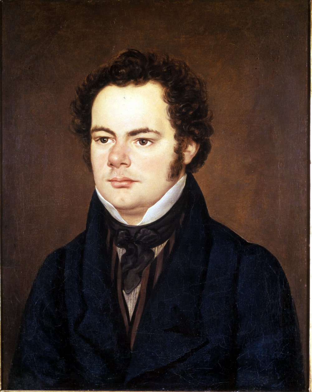 Franz Schubert (1797 - 1828), portretschilderij bewaard in de Society of Friends of Music, Wenen. door Unknown artist