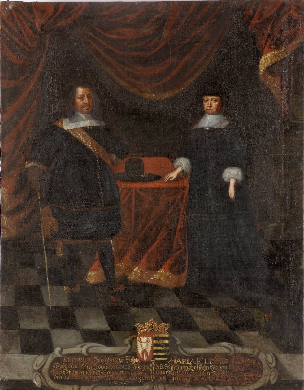 Frederik III van Holstein-Gottorp en Marie Elisabeth van Saksen door Unknown artist
