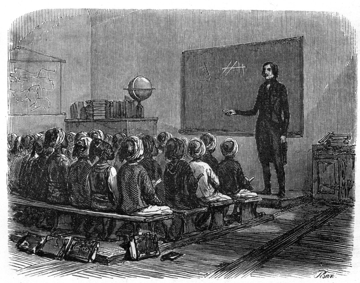 Franse school in Algerije in 1840. door Unknown artist
