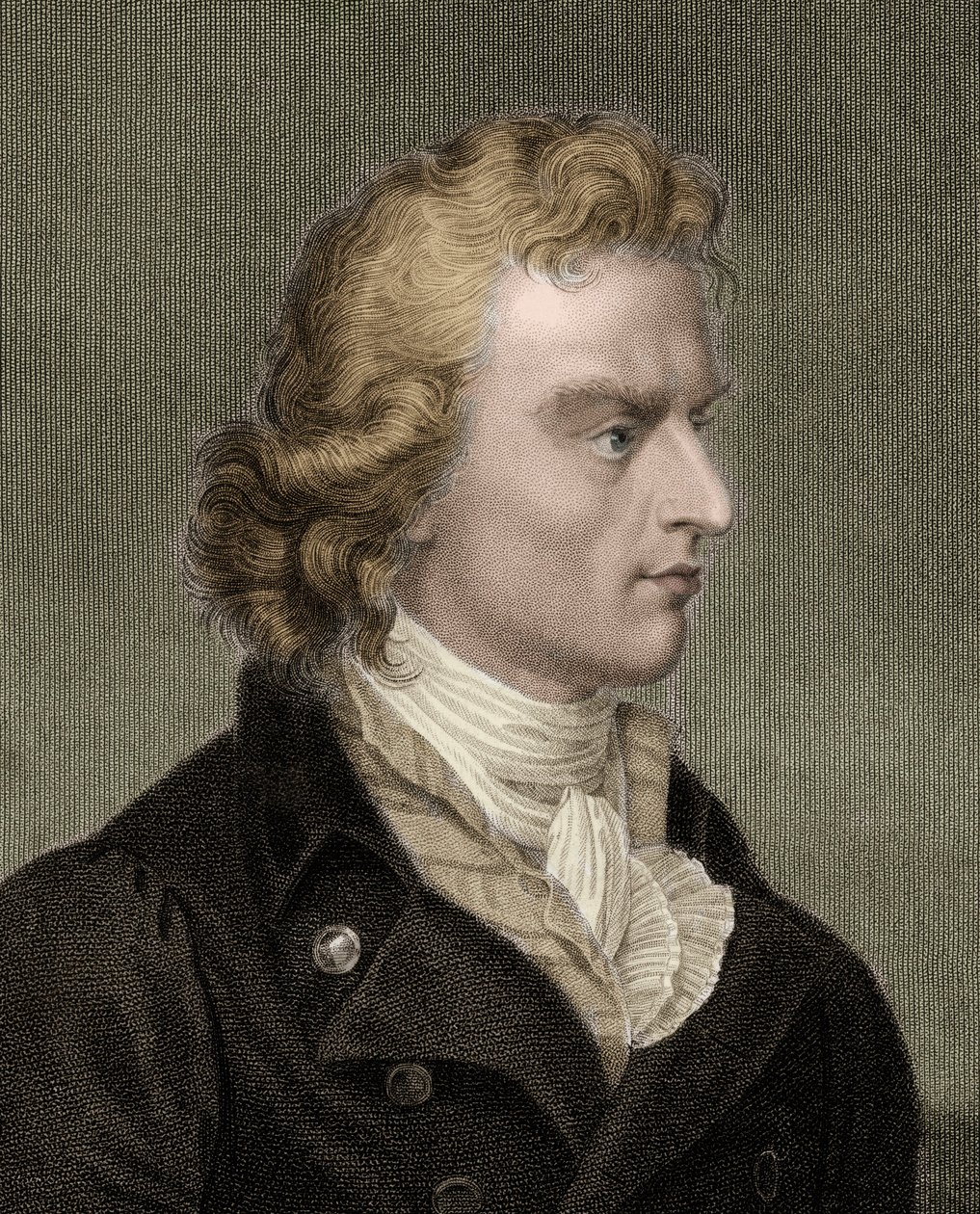 Friedrich Von Schiller - gravure - 19e eeuw door Unknown artist