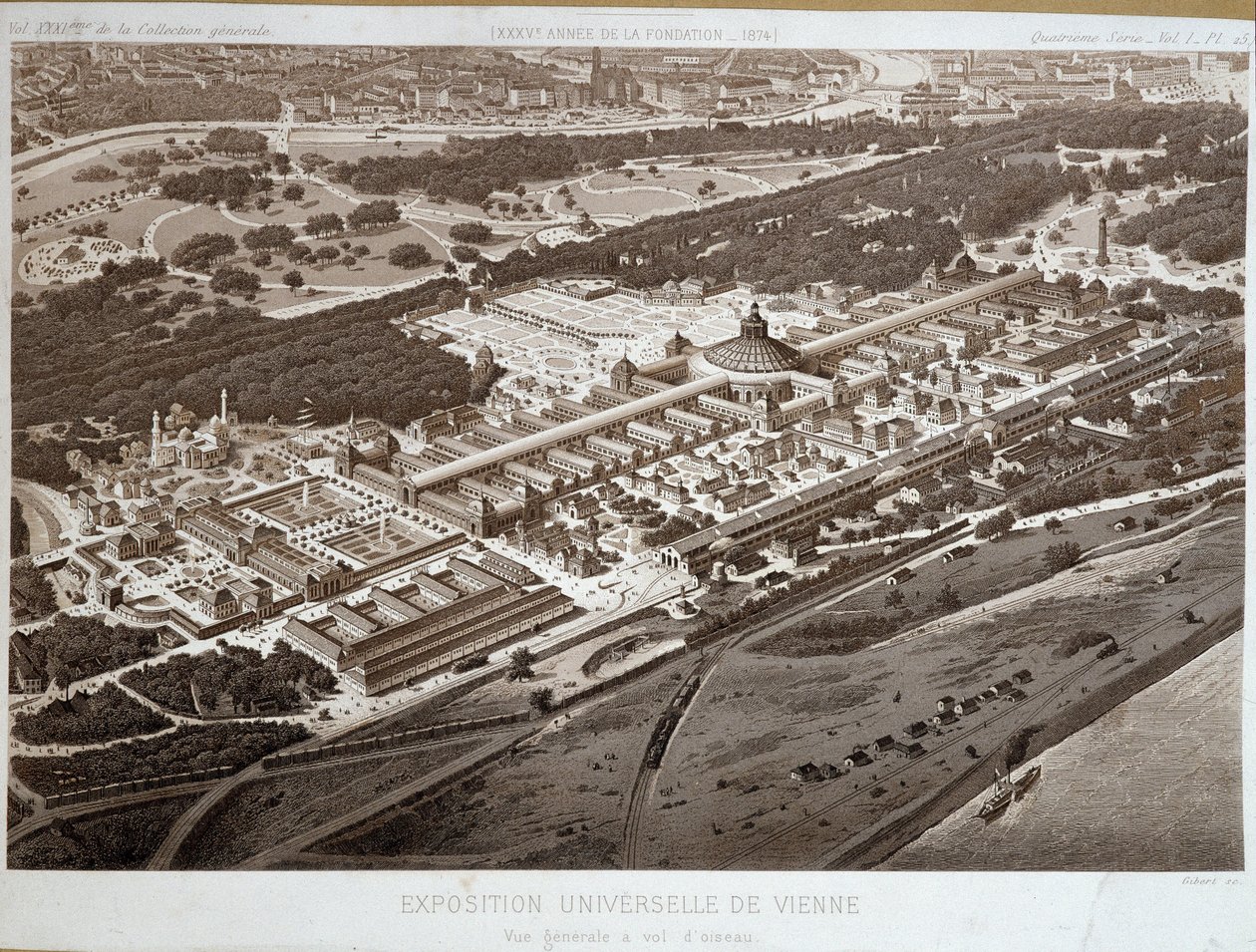 Algemeen overzicht van de Wereldtentoonstelling van 1873 in Wenen door Unknown artist