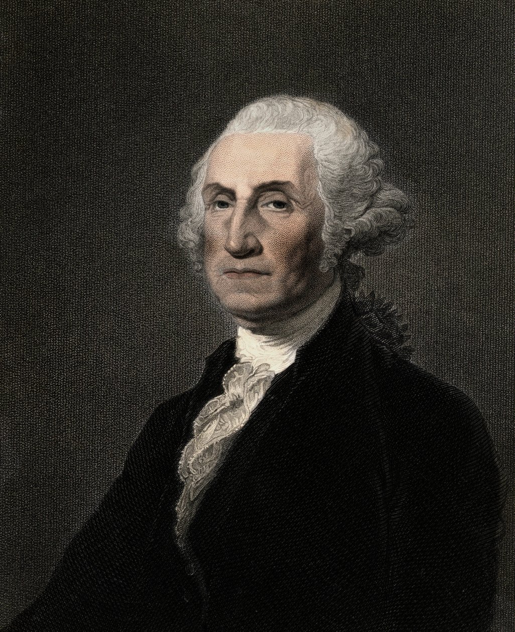 George Washington - gravure - 19e eeuw door Unknown artist