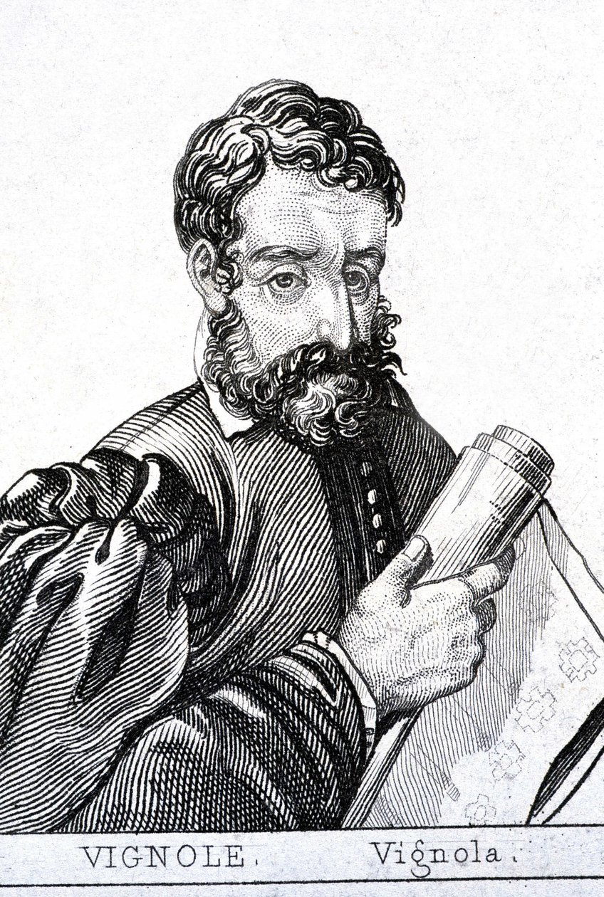 Giacomo Barozzi, genaamd il Vignola, in het Frans Le Vignole, Italiaans architect door Unknown artist