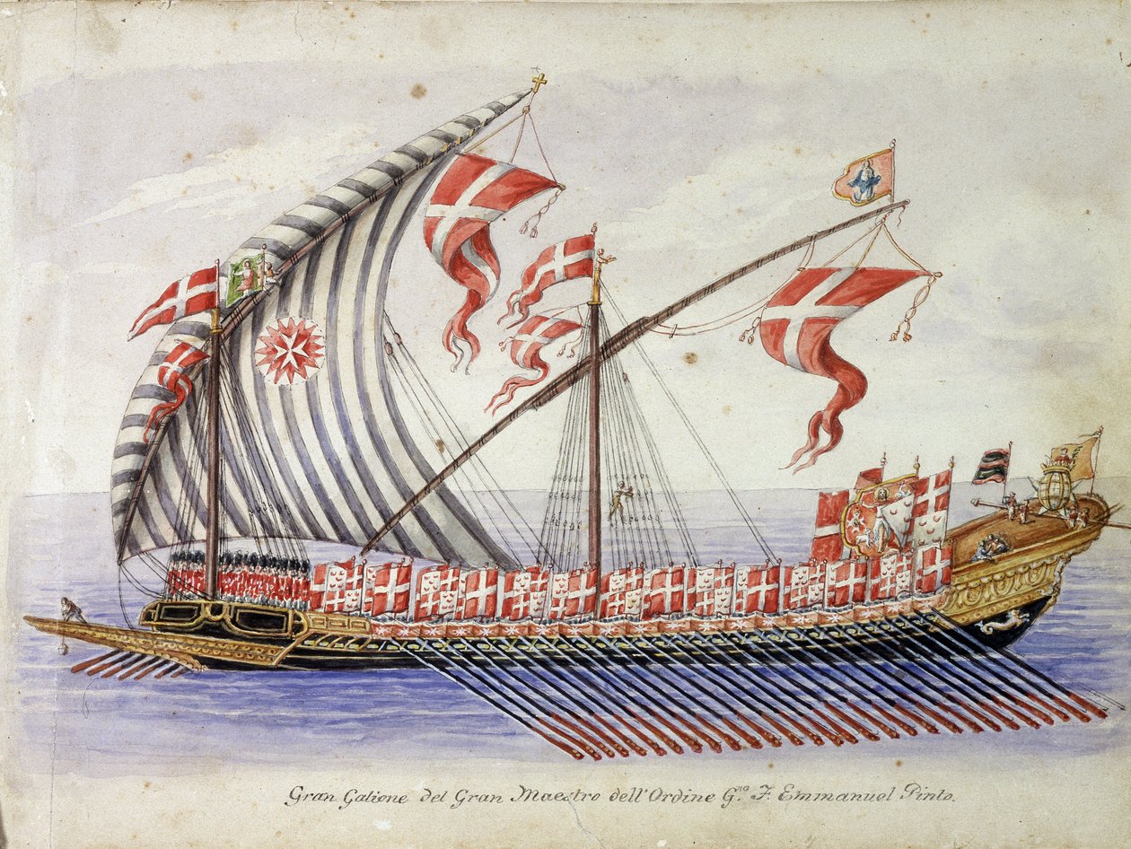 Groot Galjoen van de Grootmeester van de Orde Gno T Emmanuel Pinto - 19e eeuw door Unknown artist