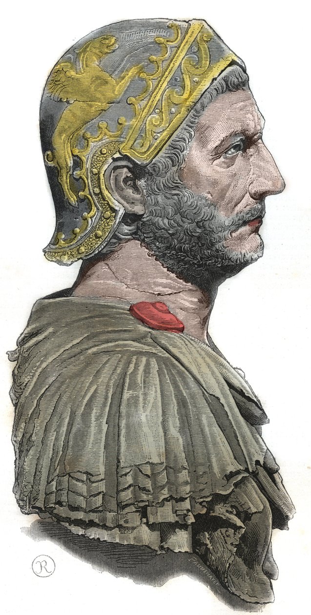 Hannibal - Portret van Hannibal of Annibal Barca (ca. 247-183 v.Chr.), Carthaagse generaal en staatsman door Unknown artist