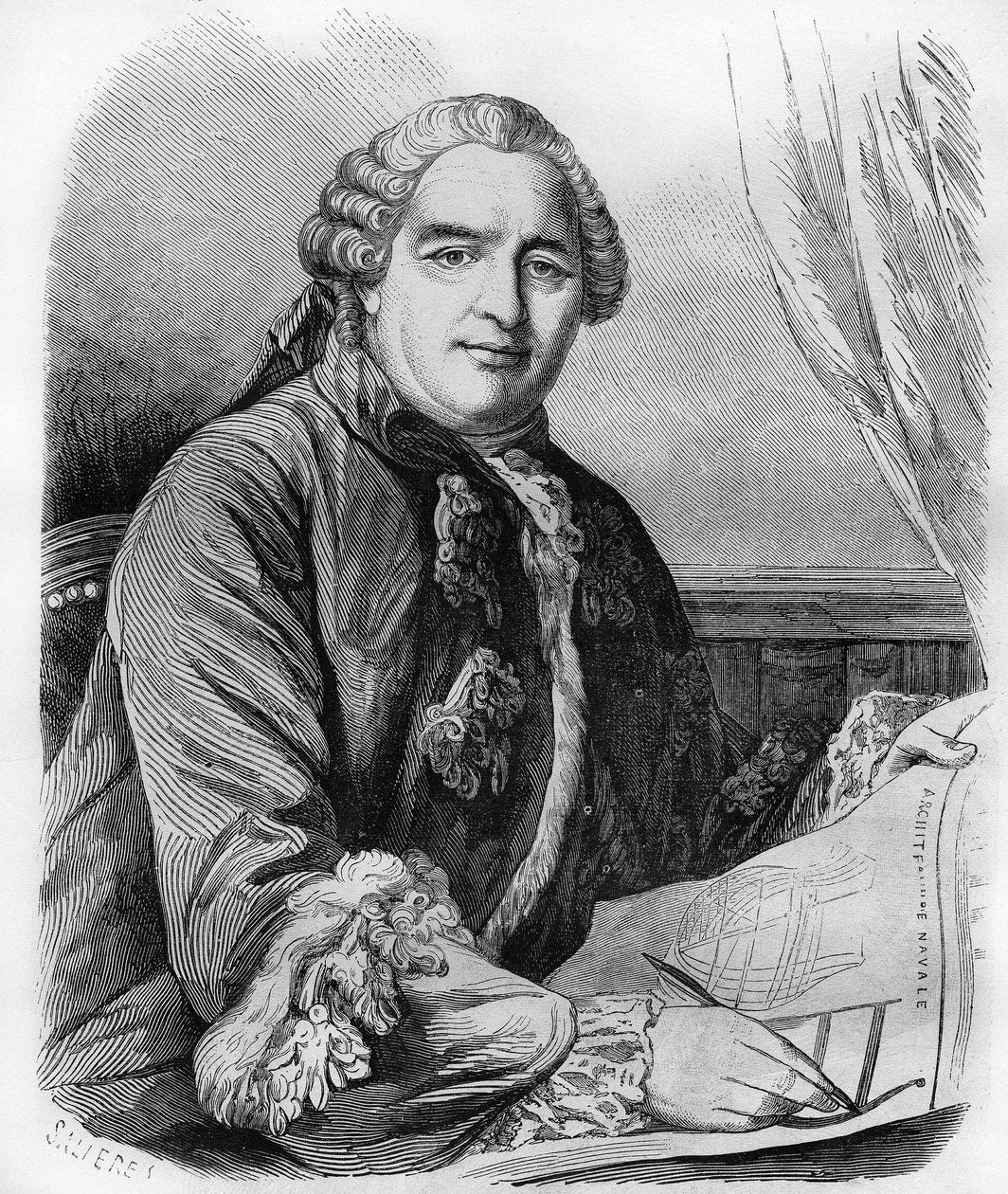 Henri Louis Duhamel du Monceau (1700-1782), Franse fysioloog en agronoom door Unknown artist