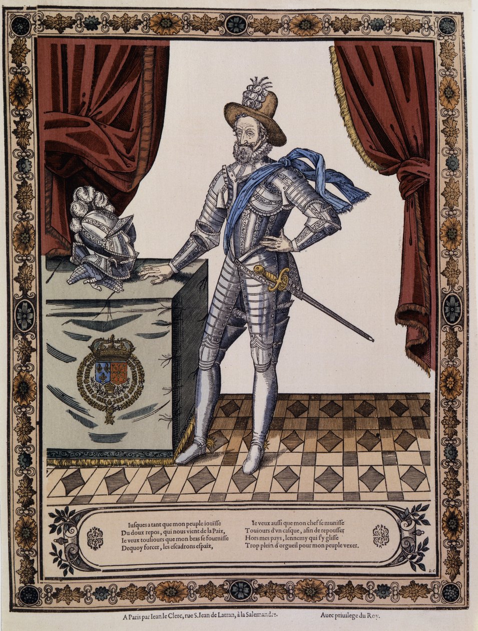 Hendrik IV (1553 - 1610), koning van Frankrijk rond 1600 door Unknown artist
