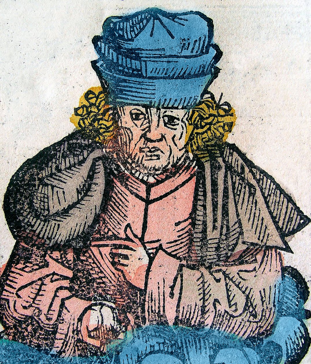 Herodotus (Herodotos, 484-425 v.Chr.), Griekse historicus - HERODOTUS 490-425 v.Chr., Griekse historicus - houtsnede uit de Neurenberg Kroniek door Unknown artist