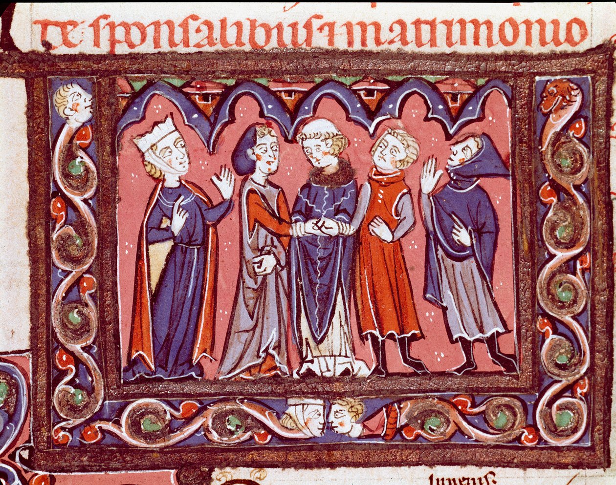 Geschiedenis van het canonieke recht: huwelijksceremonie door Unknown artist