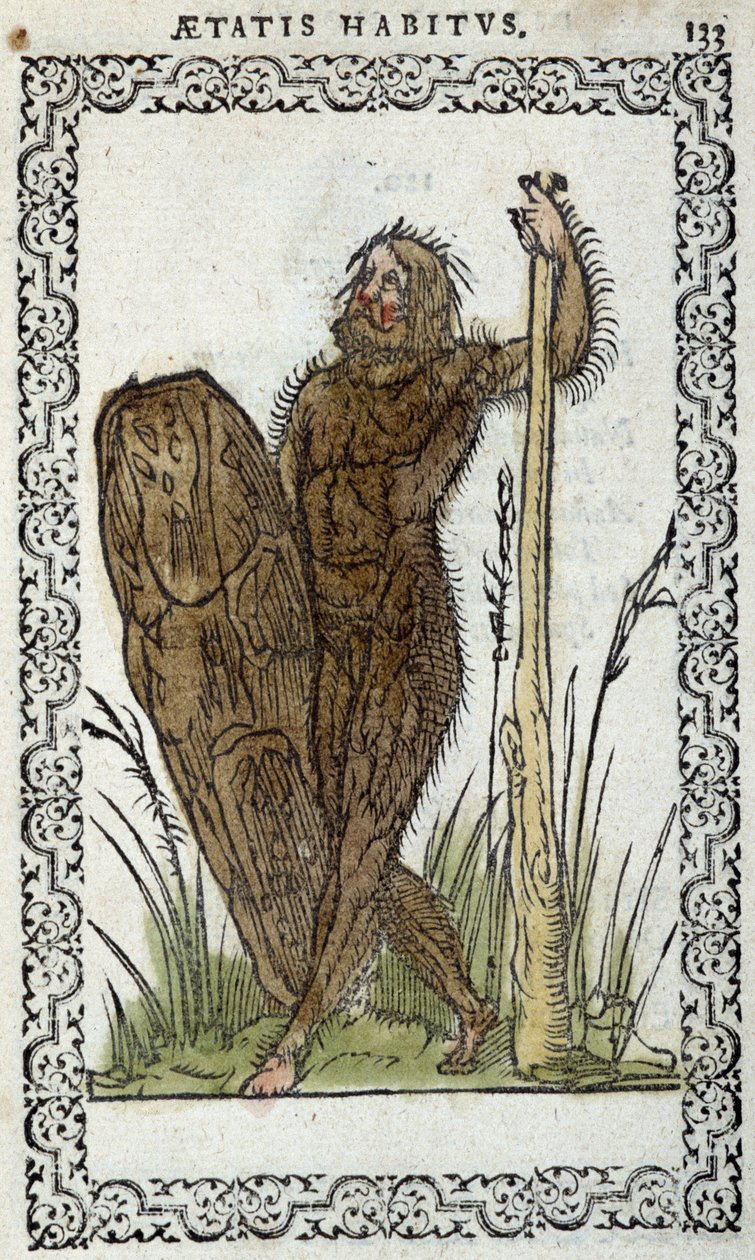 Homme sauvage - in "Habits et effigies" door Jean Sluperius door Unknown artist
