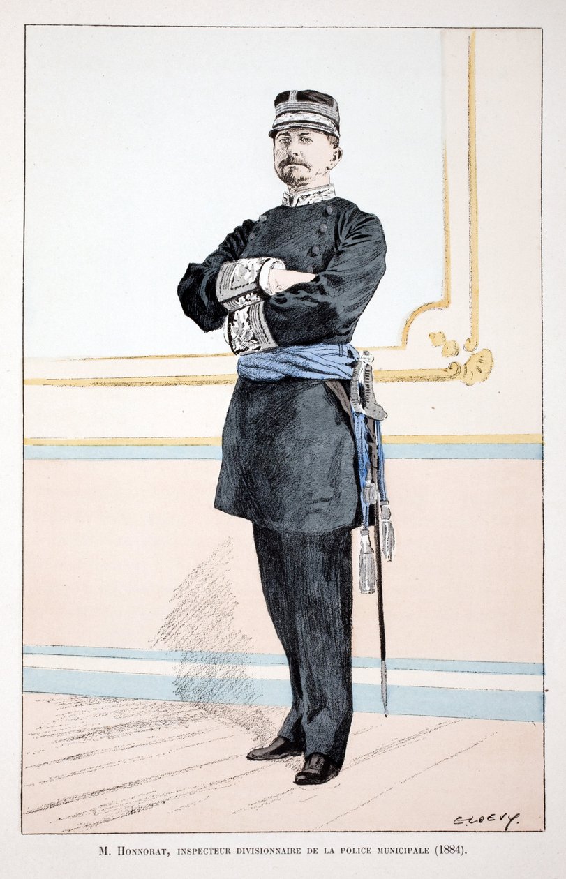 Honorat, divisie-inspecteur van de gemeentepolitie (1884) door Unknown artist