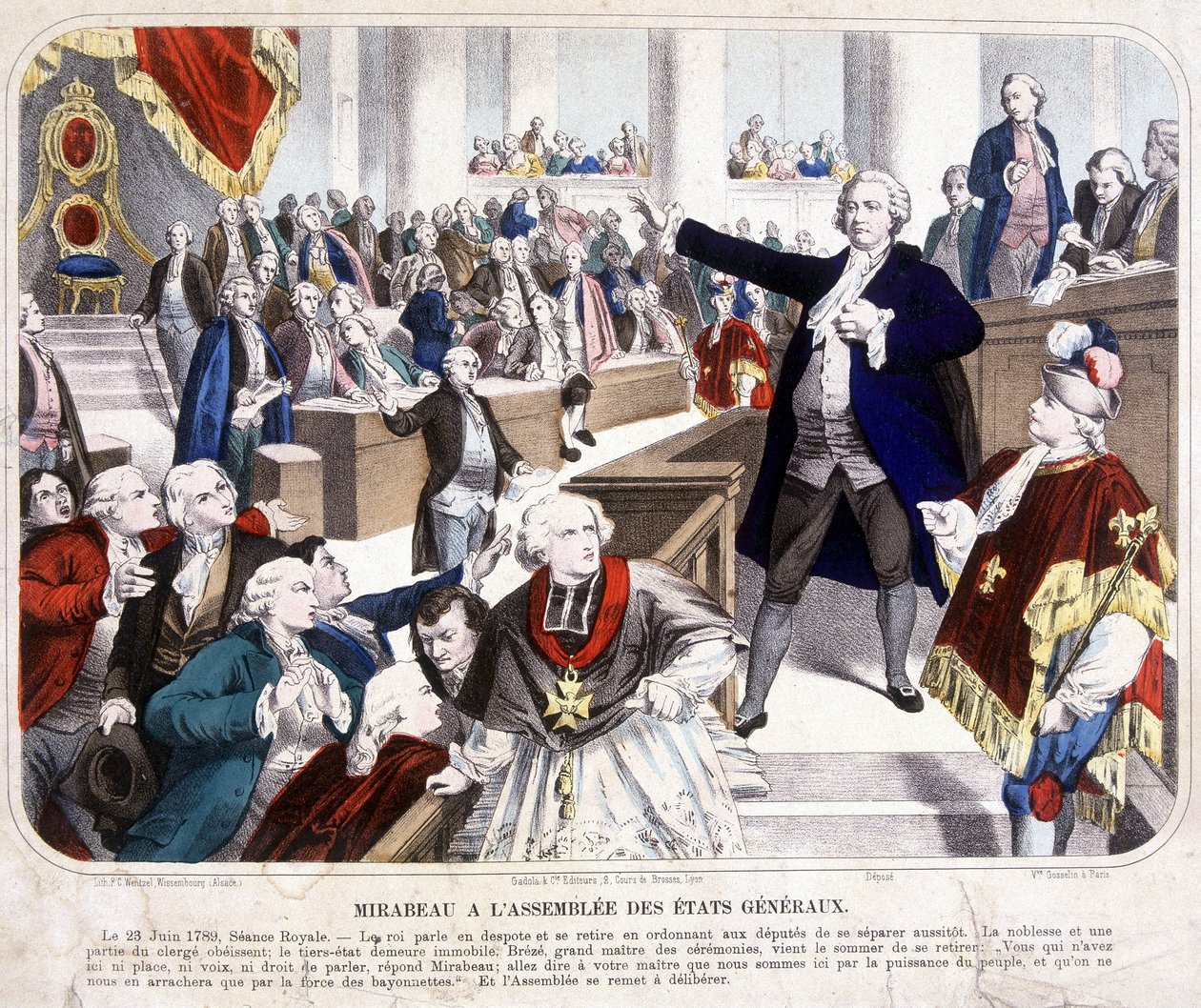 Honoré Gabriel Riqueti, Graaf van Mirabeau (1749-1791) bij de vergadering van de États Généraux: 
