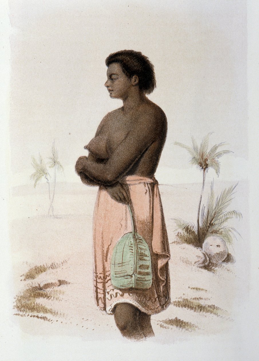 Inheemse Tonga van Oceanië - in "First swedish circumnavigation" door Skogman Carl Johan Alfred, ed. Stockholm, Adolf Bonnier door Unknown artist